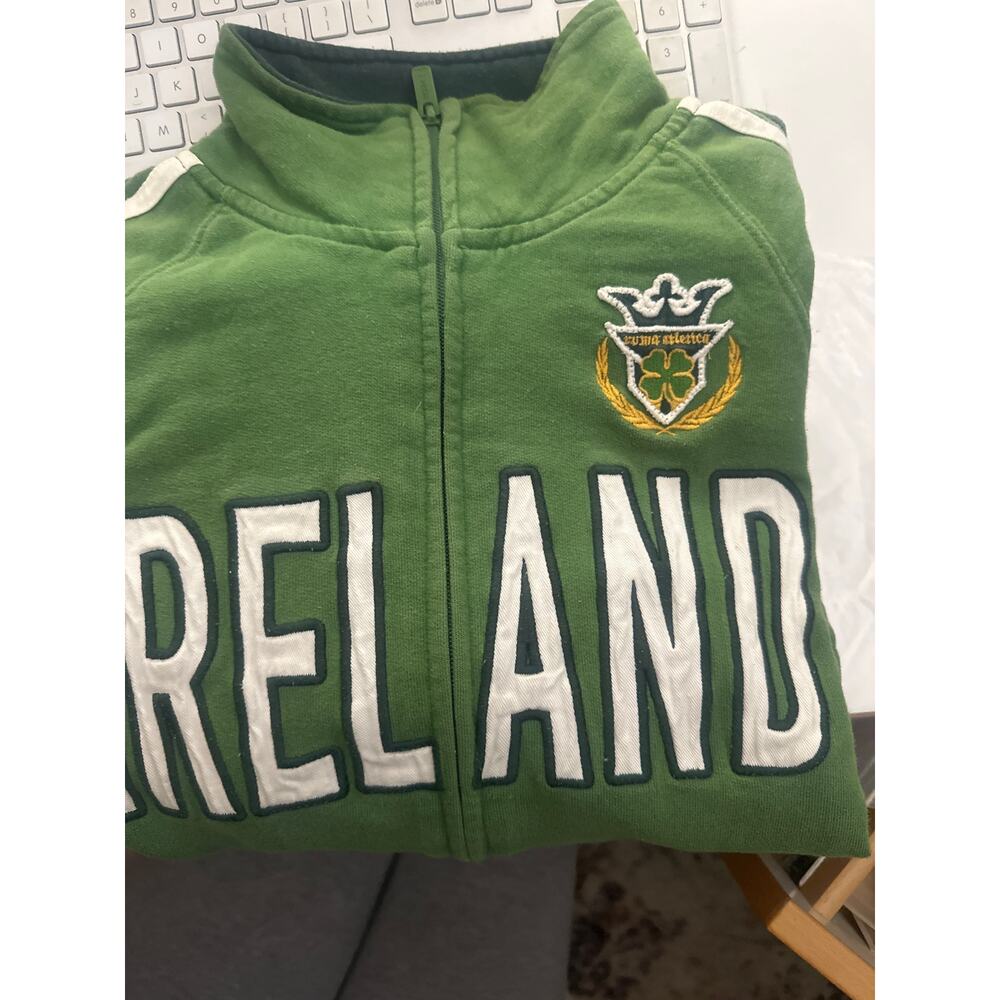 Roma Atletica Medium Ireland Track Jacket Green White Spell Full Zip Athleisure - Picture 6 of 10